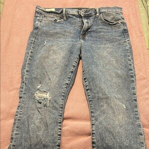 GAP Women's skinny mid rise Jeans in Faded Blue